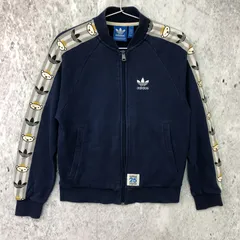 ADIDAS ORIGINALS BY NIGO アディダス オリジナルス バイ ニゴ クラウンベアー デザイン フルジップアップ スウェット ネイビー XS 〇◇