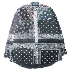 新品同様 21ss Children of the discordance チルドレンオブザディスコーダンス ヴィンテージバンダナ パッチワークシャツ 2 黒 メンズ 古着 中古 USEDのサムネイル
