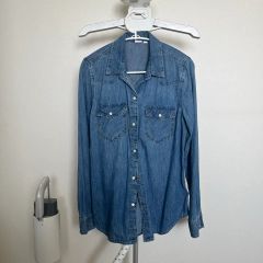 UNUSED デニムシャツ 長袖 コットンリネン 日本製 サイズ1 - メルカリ