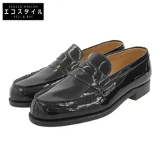 J.M. WESTON　ジェイエムウエストン　美品 180 ブラック パテントレザー Dウィズ 41ラスト シングルレザーソール シグネチャー ローファー 5　5 Dのサムネイル