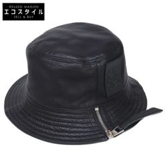 LOEWE レザー バケットハット ブラック Sサイズ - メルカリ