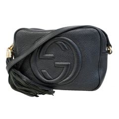 美品✨GUCCI ソーホー ショルダーバッグ レザー タッセル ブラック