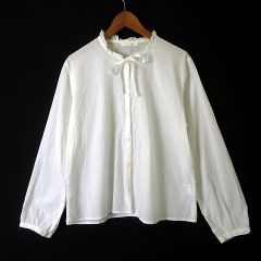 ソージュ SOEJU ソフトオックスシャツ M 長袖 ブラウス アイボリー