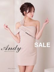 Andy バーガンディ タイトドレス ミニタイトノースリーブ レッドワイン