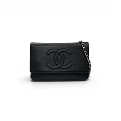 シャネル CHANEL バッグ ショルダーバッグ ブラック シルバー ココマーク チェーンウォレットのサムネイル