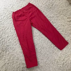 【美品】 UNIQLOユニクロ  ヒートテックウォームイージーパンツ テーパードシルエット 防寒パンツ 暖パン 防寒 ウエストゴム 229-074293 2022年製 冬 レディース M レッド
