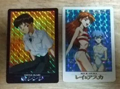 s1475【セガ トレーディングカード キラ】新世紀エヴァンゲリオン 碇シンジ＋レイ＆アスカの2枚セット☆N