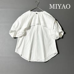 SHE Tokyo パフスリーブブラウス ホワイト Vera バンドカラー - メルカリ