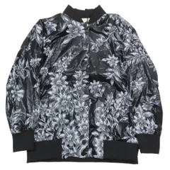 未使用 17年製 FENDI フェンディ KASUAL JACKETS 花柄 ブルゾン ジャケット オーバーサイズ 38 光沢 ブラック レディース 古着 中古 USEDのサムネイル