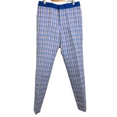 たまこ　Drawer ドゥロワー テーパードパンツ 34 美品✨Drawer ドゥロワー チェック テーパードパンツ 水色 34 - メルカリ