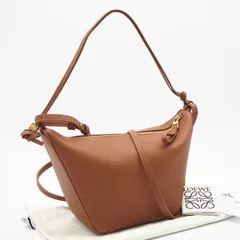 ★3日以内返品可★ 未使用 LOEWE ロエベ カーフスキン ハンモック ミニ ホーボー タン A538G13X01 ショルダーバッグ ブラウン カーフレザー レディースのサムネイル
