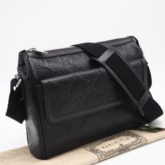 GUCCI ブラック ドラムバッグ セカンドバッグ - メルカリ
