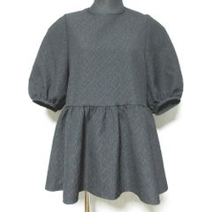 UNITED ARROWS AIRY ジャカード 5SLペプラム ブラウス 黒 - メルカリ