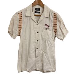 Schott】ショット ポロシャツ 半袖 刺繍 バックプリント ホワイト M 