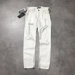 WH181●REPLAY：タグ付き ダメージスリムストレッチホワイトデニムパンツ ●24● ブルー系 定価￥28080－Y2K CAROLA  リプレイのサムネイル