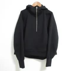 美品 RITA JEANS TOKYO リタジーンズトウキョウ NOBLE別注 BONDING HALF ZIP HOODIE パーカー ブラック レディース 古着 中古 USEDのサムネイル