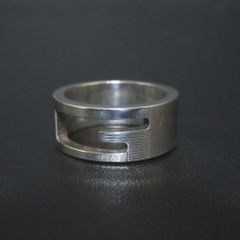 GUCCI Gロゴワイドリング シルバー925 約11号 - メルカリ