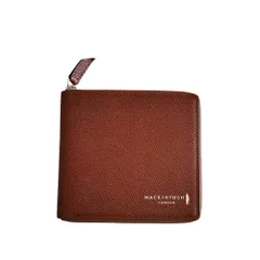 新品同様 MACKINTOSH LONDON マッキントッシュロンドン レザー ラウンドファスナー 二つ折り コンパクトウォレット 財布 ブラウン レディース 古着 中古 USEDのサムネイル