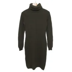 美品 RALPH LAUREN ラルフローレンブラックレーベル シルク アンゴラ カシミヤブレンド タートルニットワンピース S ダークグリーン レディース 古着 中古 USED