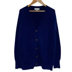 良品 MACKINTOSH マッキントッシュ ウールカシミヤVネックカーディガン G7N49-819-28 大きいサイズ44 ネイビー レディース 古着 中古 USEDのサムネイル