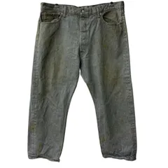 メキシコ製 Levi's 501XX デニムパンツ W42 カーキ系 リーバイス ボタンフライ ビッグサイズ 紙タグ アメカジ デニム ジーンズ 2605-334