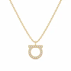 【ギフト対応可】フェラガモ FERRAGAMO ネックレス Gancini Crystal Pendant Necklace Gold ガンチーニ ゴールド レディース アクセサリー ジュエリー 人気 ブランド おしゃれ 誕生日 記念 プレゼント 送料無料のサムネイル