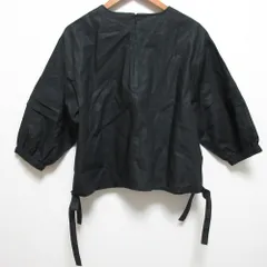 良品 24SS theory luxe セオリーリュクス BENDOM QUESIA ブラウス カットソー サイズ38 ブラック レディース 古着 中古 USED