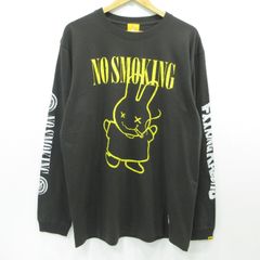良品 CUNE うさぎ いっぱい ライン カットソー 2 ブラック パープル