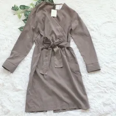 美品⭐️ インポートアンドセレクト Import & Select ワンピース カシュクール  きれいめ 上品 シンプル 無地 大きめ ナチュラル ロング丈 ウエストマーク 細見え 高見え フェミニンのサムネイル