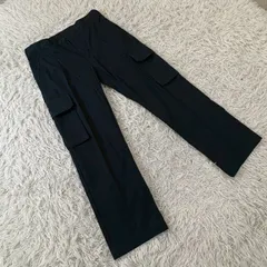 無印良品（MUJI） カーゴパンツ ワークパンツ ストレート M1SE204 メンズ M相当 79 ブラック コットン100%のサムネイル