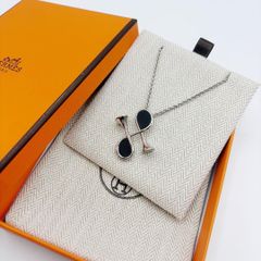 ⭐️未使用⭐️ エルメス コルH ネックレス Cor H ノワール シルバー 