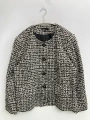 Elegance エレガンス ノーカラージャケット 17BR グレー ツイード ミドル丈 レディースのサムネイル