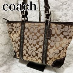 コーチ トート ハンドバッグ シグネチャー ターンロック ゴールド金具
