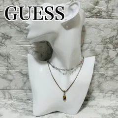 GUESS ゲス ネックレス 色石 シルバー ペンダント アクセサリー マルチカラー 2連のサムネイル