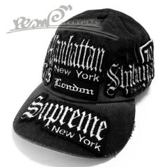 送料無料 メンズ レディース キャップ ブラック Supreme シュプリーム