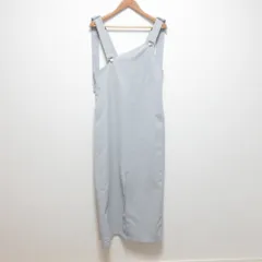 良品 23SS CLANE クラネ SLANT LINE SALOPETTE ONE PIECE ジャンパースカート サロペット ワンピース 14112-5232 サイズ1 グレー レディース 古着 中古 USEDのサムネイル