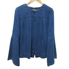 美品 DENHAM デンハム バックジップ デニムブラウス XS インディゴブルー レディース 古着 中古 USEDのサムネイル