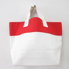 tricot COMME des GARCONS トリココムデギャルソン バイカラー コーティング トートバッグ TI-K206 レッド ホワイト レディース 古着 中古 USEDのサムネイル