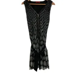 良品 VIVIENNE TAM ヴィヴィアンタム ドット ノースリーブ プリーツワンピース サイズ1 ブラック レディース 古着 中古 USEDのサムネイル