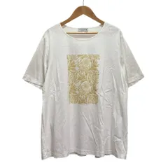 美品 MACKINTOSH マッキントッシュ BIBURY FLOWER 001 ドローイングバイブリースクエアプリントTシャツ 大きいサイズ44 ホワイト レディース 古着 中古 USEDのサムネイル