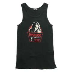 HYSTERIC GLAMOUR ヒステリックグラマー 24SS 0242CR01 ISLAND CLUB ガール プリント タンクトップ ブラック系 フリーサイズ【中古】
