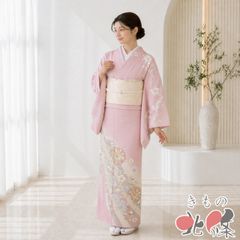 ◾️大丸お誂え◾️訪問着/草枝梅文金彩/正絹逸品ピンク - メルカリ
