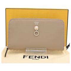 FENDI バイザウェイ チェーンウォレット レザー グレージュ 保存袋付　美品 FENDI バイザウェイ チェーンウォレット レザー グレージュ 保存袋付