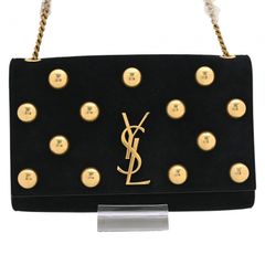 X2528 美品 サンローラン YSL キルティングレザー カレッジ バッグ 