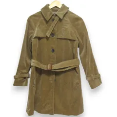 美品 MARGARET HOWELL マーガレットハウエル コーデュロイ ベルテッドコート サイズ2 ブラウン レディース 古着 中古 USEDのサムネイル