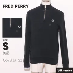 美品 FRED PERRY トップス スウェット　長袖　ハーフジップ　ロゴ　刺繍　綿100％のサムネイル