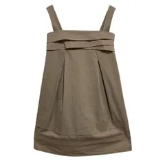 美品 FOXEY NEW YORK フォクシーニューヨーク レイヤーグログランドレス ノースリーブ ミニワンピース 26939 サイズ40 ベージュ レディース 古着 中古 USEDのサムネイル