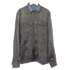 3.1 Phillip Lim 3.1フィリップリム レオパード柄 リバーシブル サテン シャツジャケット ブルゾン XS カーキ ネイビー レディース 古着 中古 USEDのサムネイル