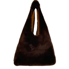 美品 23区 ニジュウサンク ムートンバッグ サイズF ブラウン レディース 古着 中古 USEDのサムネイル