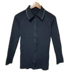 美品 STUDIOUS ステュディオス リブニットロングカーディガン F ブラック レディース 古着 中古 USEDのサムネイル